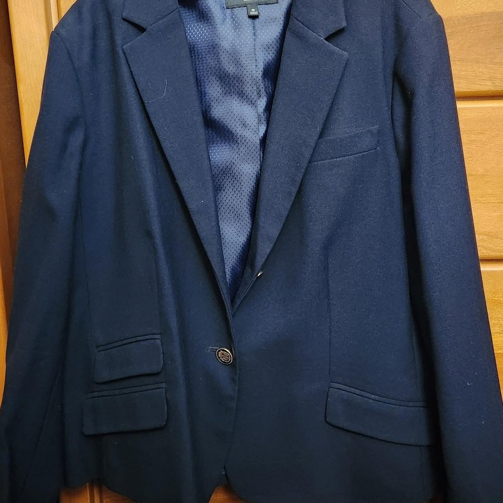 Talbots Blue Wool Blazer